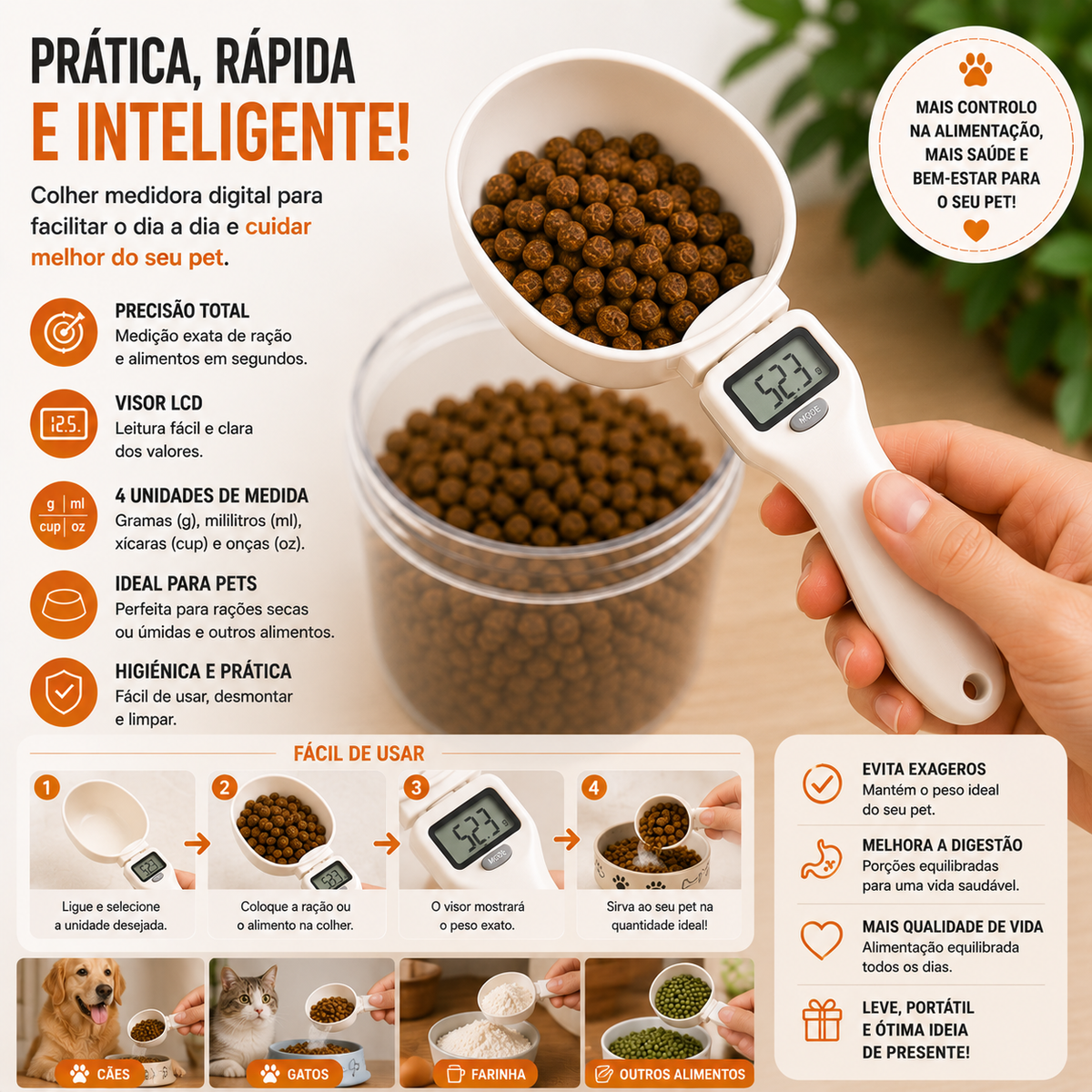 Colher medidora eletrônica