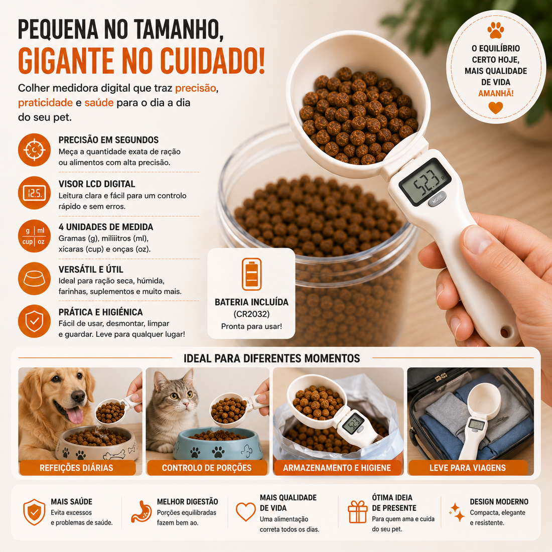 Colher medidora eletrônica